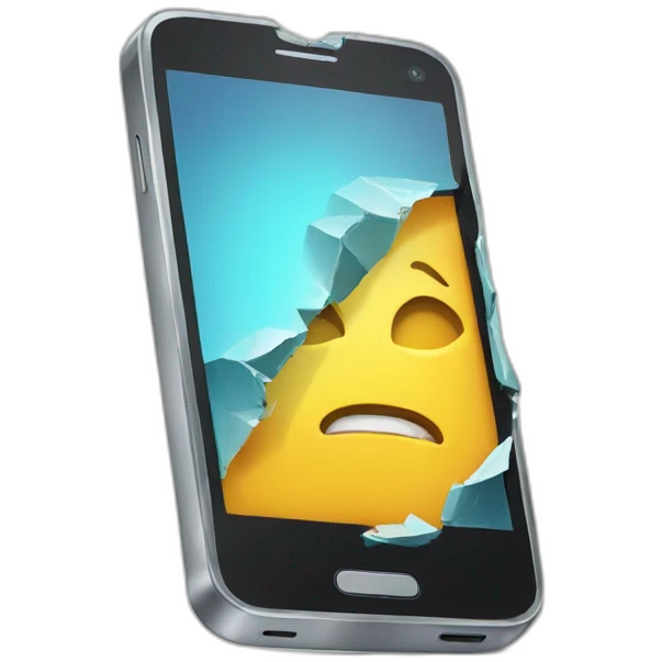 Broken smartphone emoji