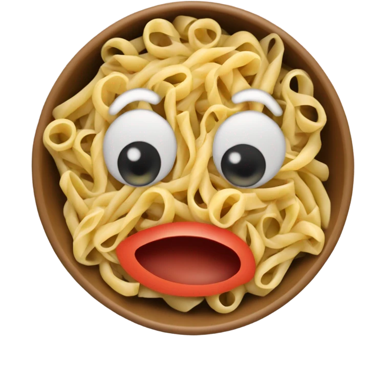 pasta with face  emoji