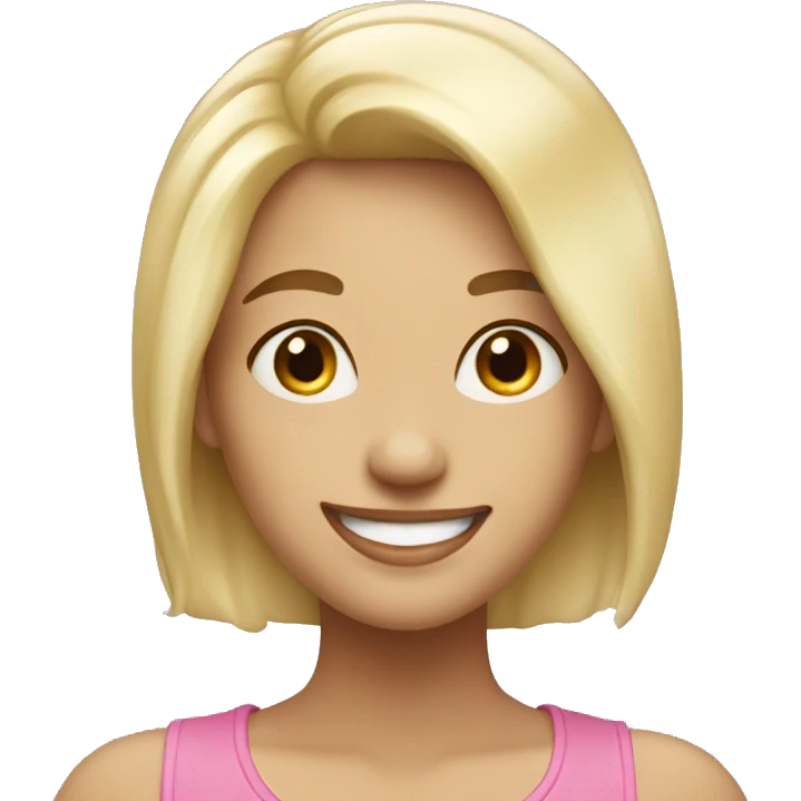 happy blond after a showr emoji