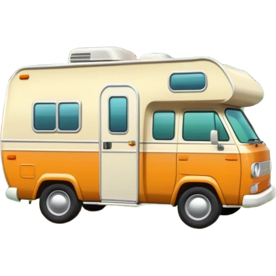 camping car parked in a forest emoji