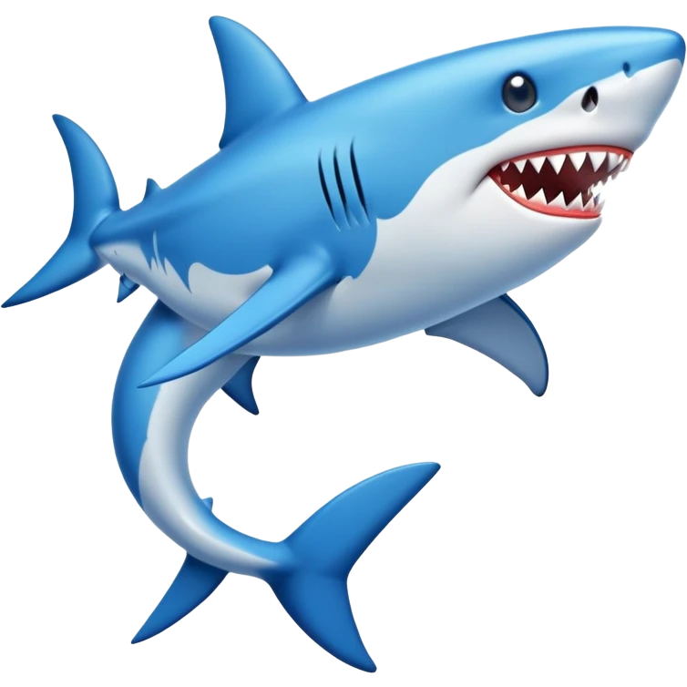 Shark with blue shoes emoji