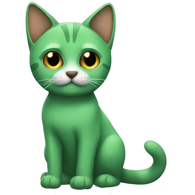 gato verde emoji
