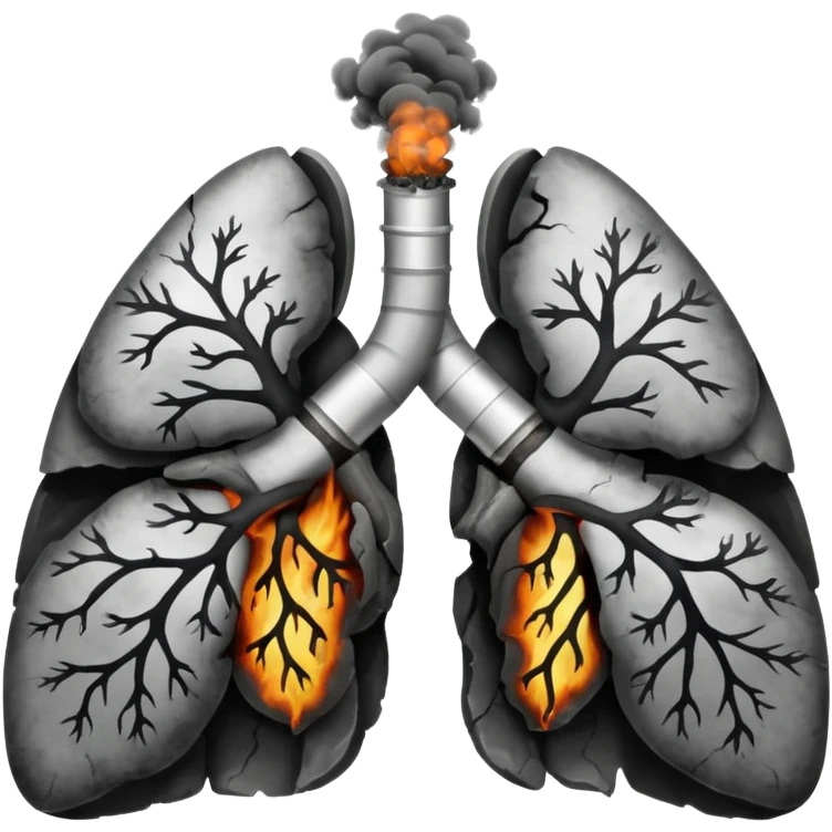 Pulmones fumando emoji