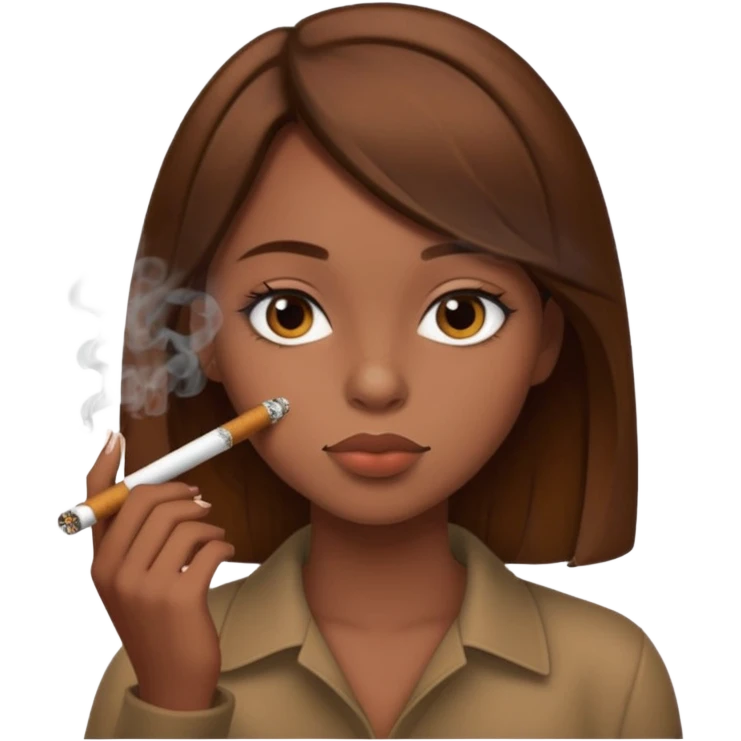 girl smoking blunt  emoji