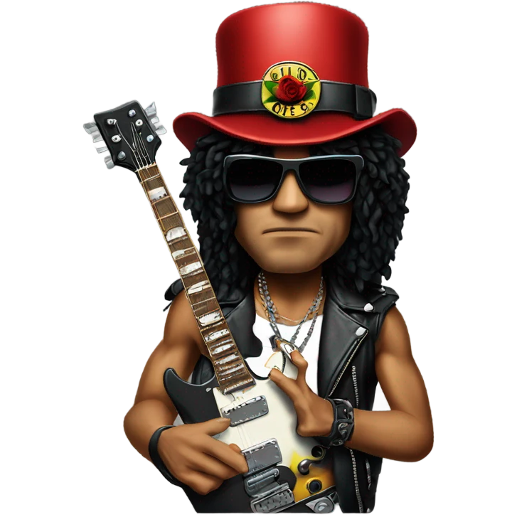 Slash from Guns'N'Roses face emoji