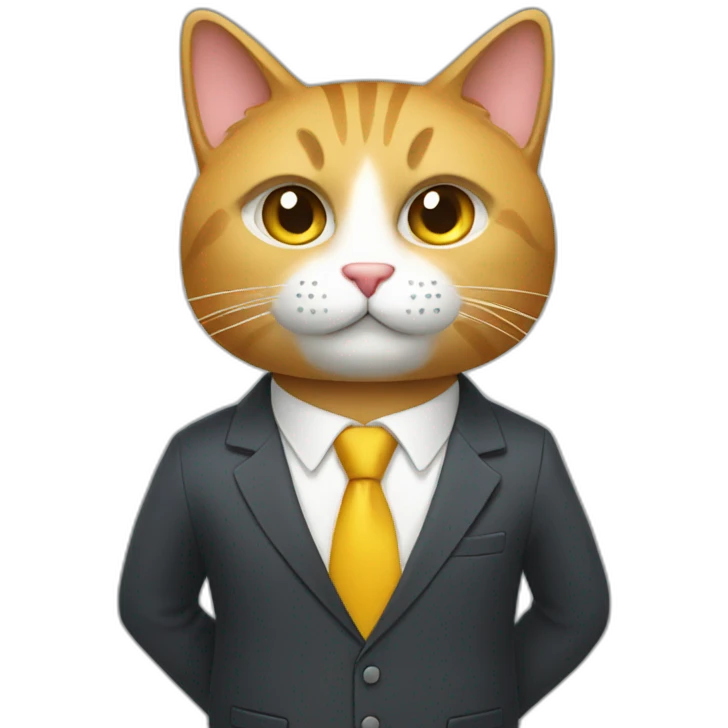 finance cat in a suit emoji