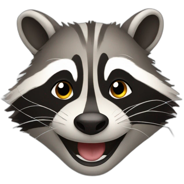 racoon smile emoji