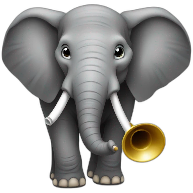 elephant qui fait de la trompette emoji