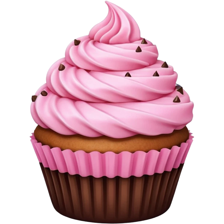 Cupcake with pink icing emoji