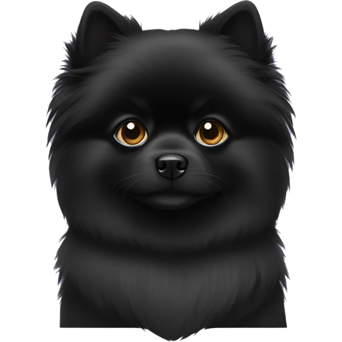 Black pomeranian  emoji