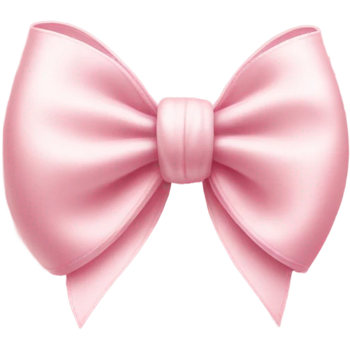 light pink bow on light pink bow with pearl  emoji