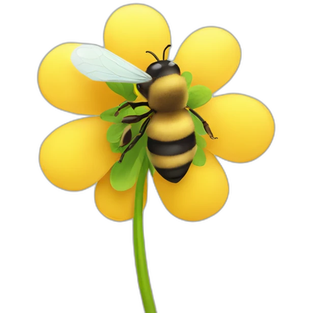 bee flower clover emoji