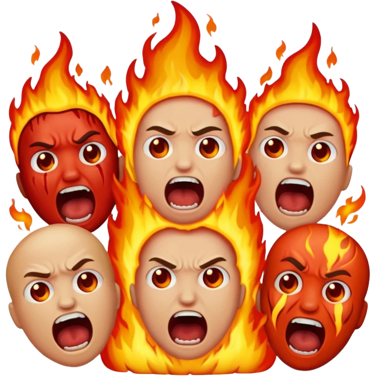 people burning in hell emoji
