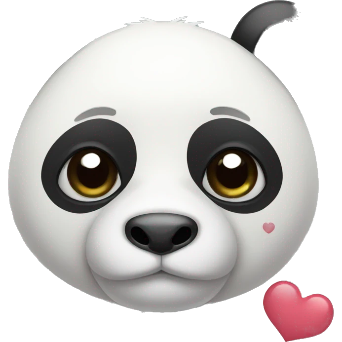 Panda with hearts as eyes emoji