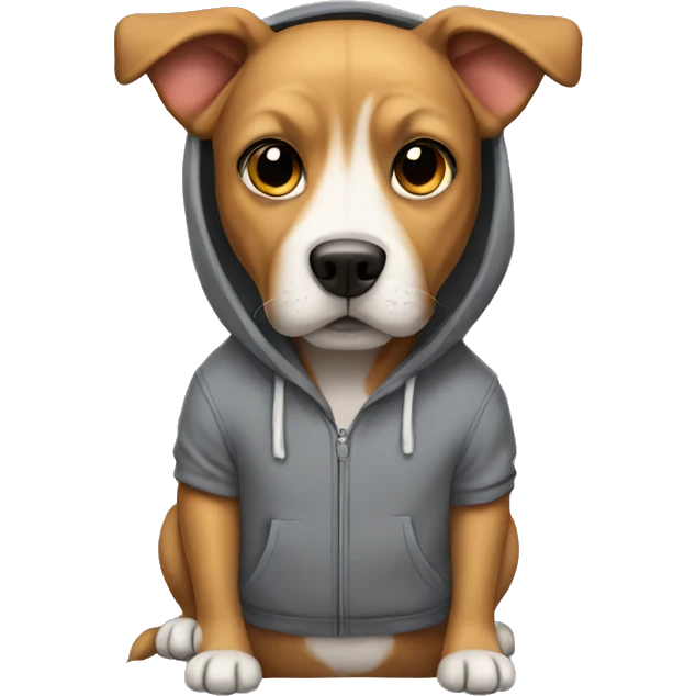 dog wearing a hoodie  emoji