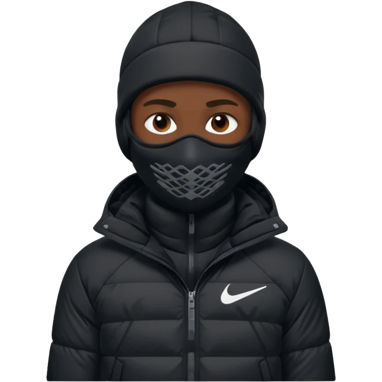 Person with Nike ski mask on emoji