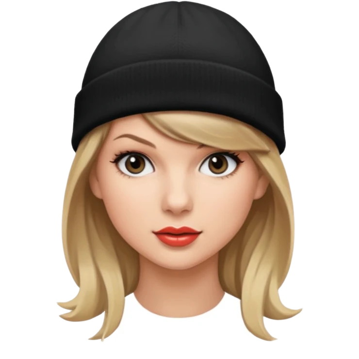 taylor swift wearing beanie emoji