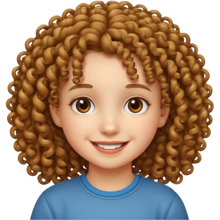 curly haired girl kid emoji