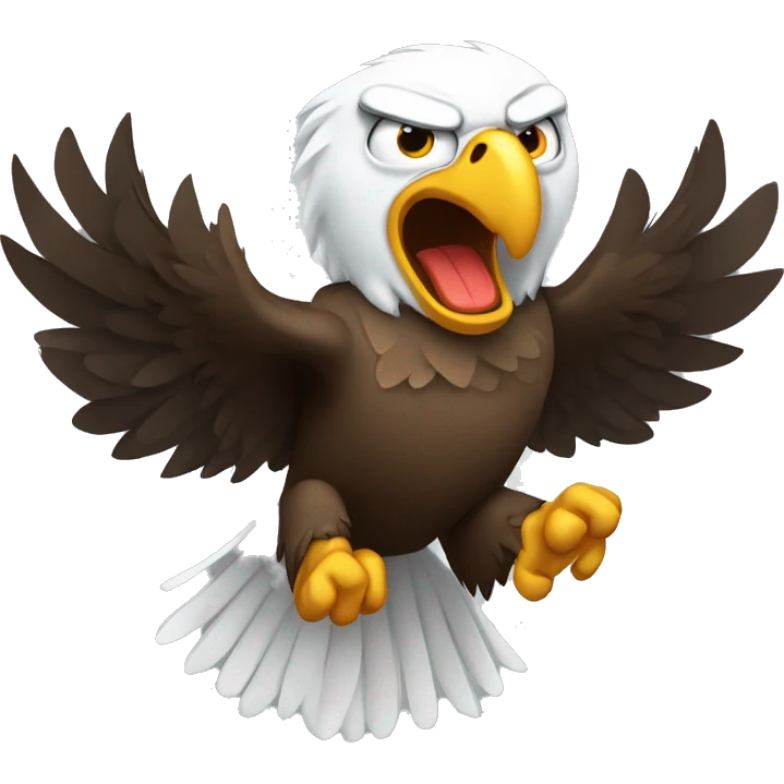 angry flying eagle emoji