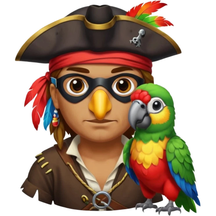 pirate and parrot emoji