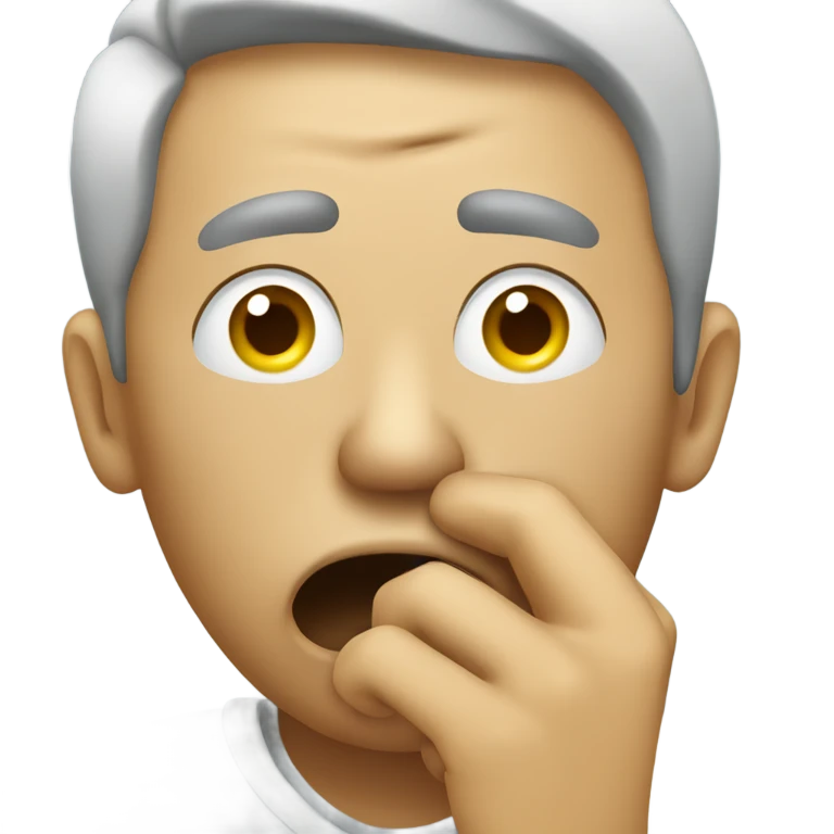 sick person coughing emoji
