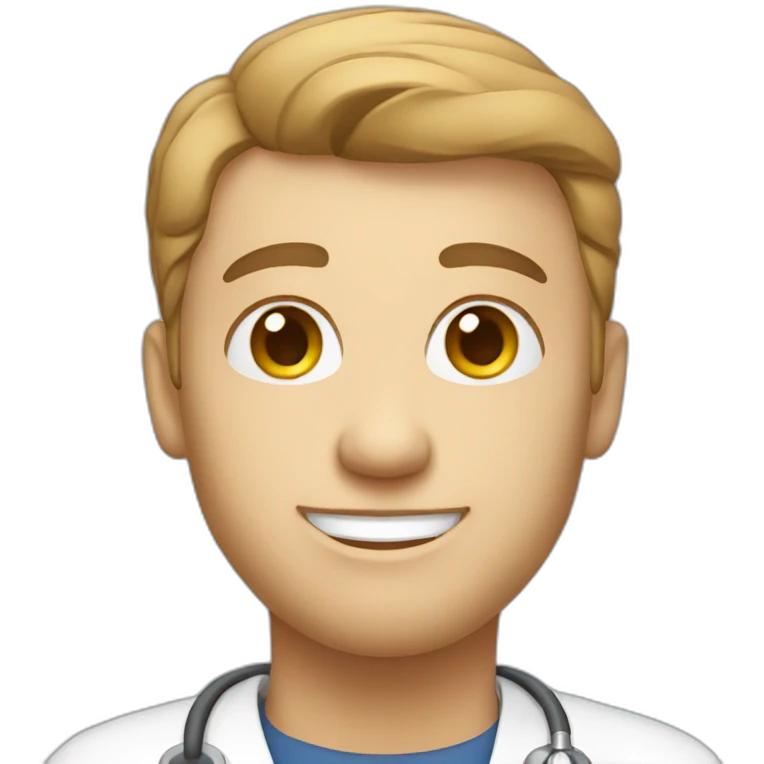 white skin chiropractor being professional emoji