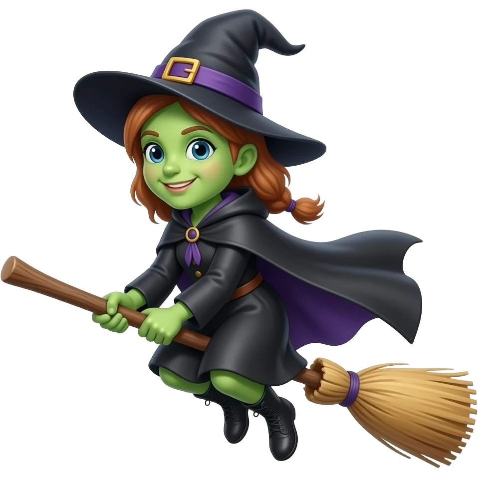 Witch flying on broom emoji