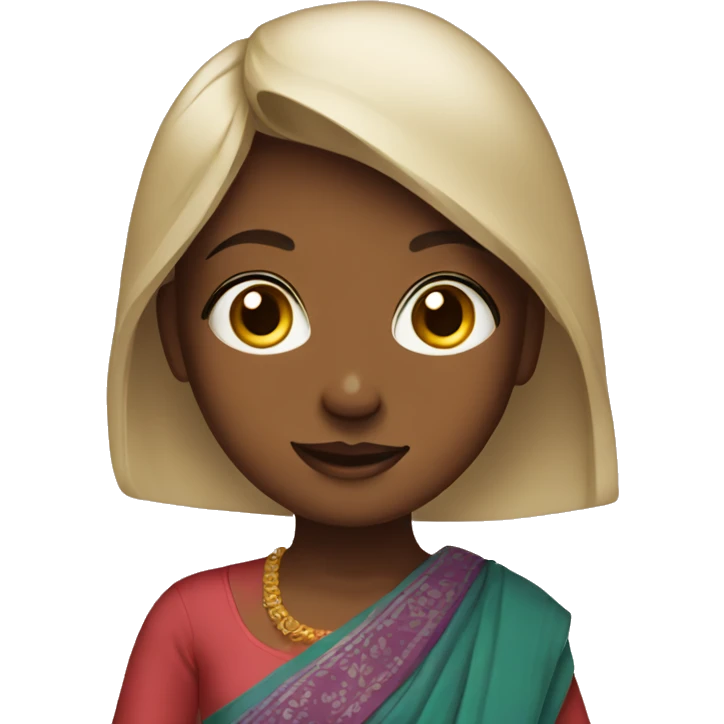 Girl with sari emoji