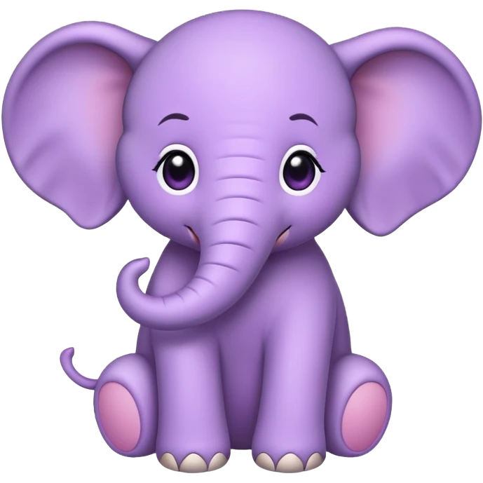 Lilac baby elephant emoji emoji