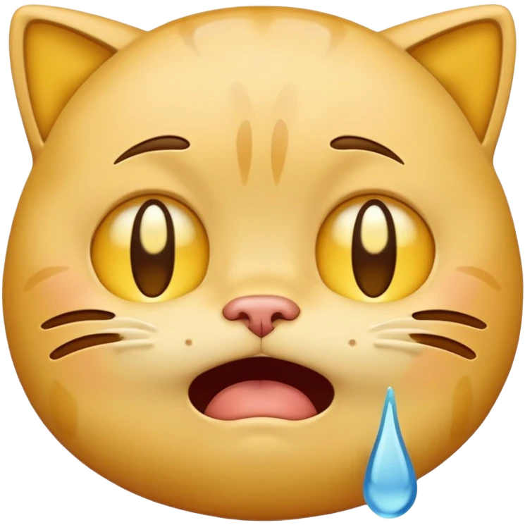 yellow emoji crying because his cat got run over and he's crying emoji
