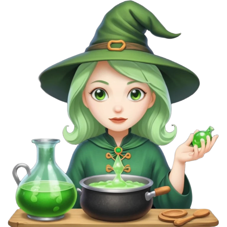 green witch cooking potion emoji
