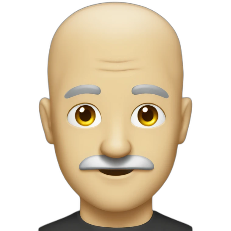 Ancap Bald Man with mustache emoji