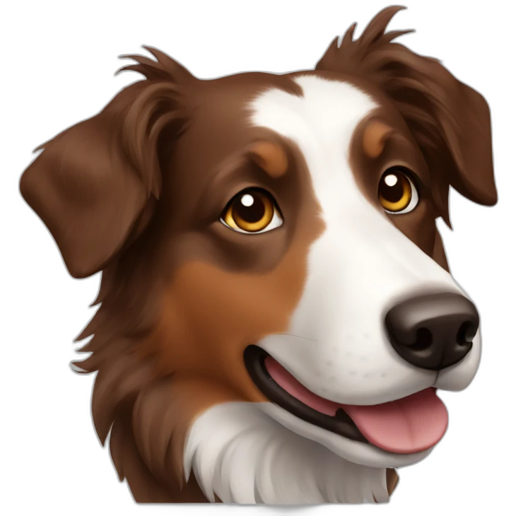 Brown bordercollie emoji