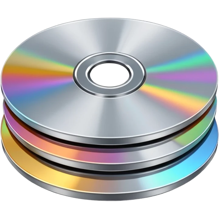 two metal computer disks emoji