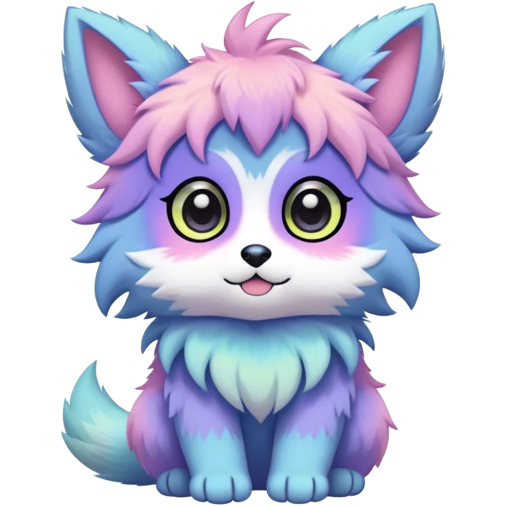 Kawaii pastel edgy colorful ethereal anthro fursona Fakemon emoji