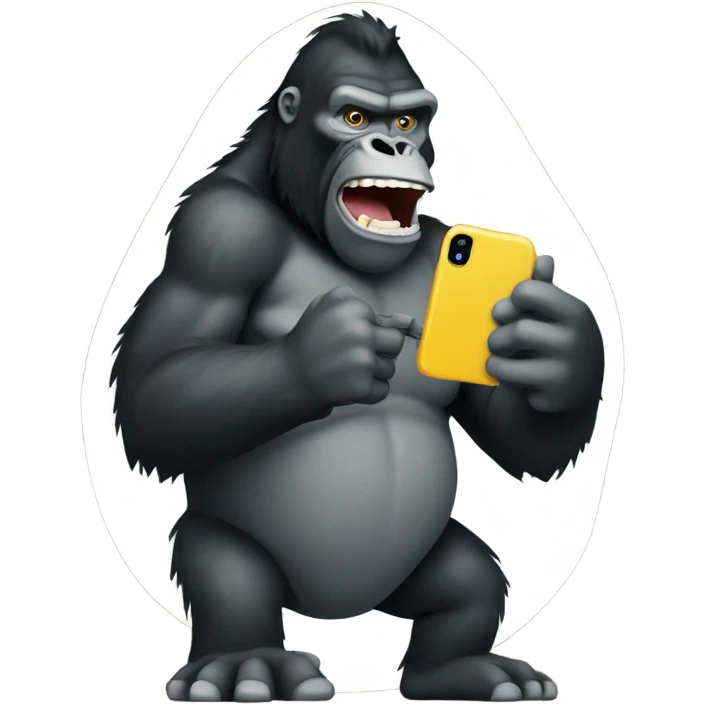 King Kong holding phone emoji