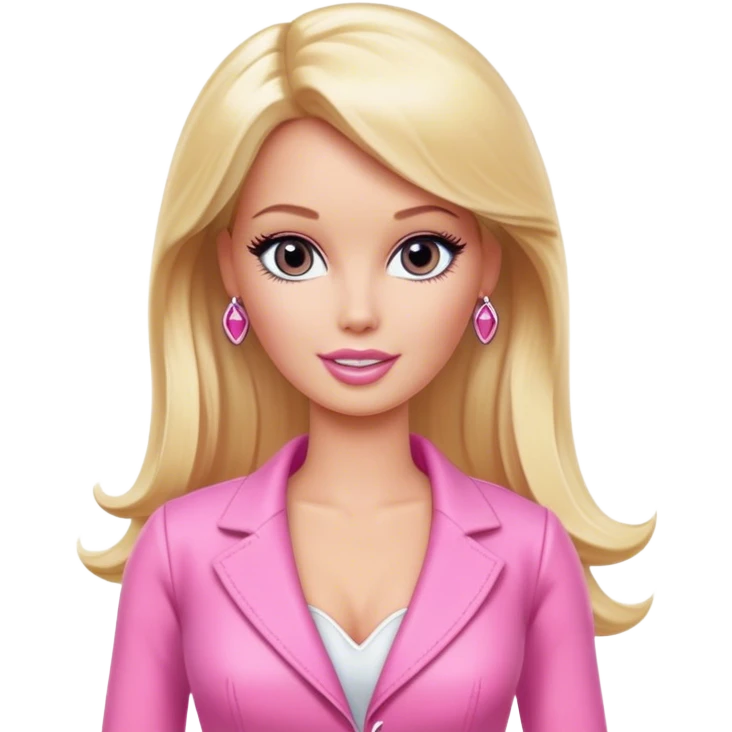 Blonde Barbie, reality tv star, pink outfit emoji