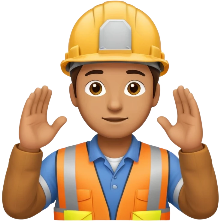 construction worker building or assembling himself emoji