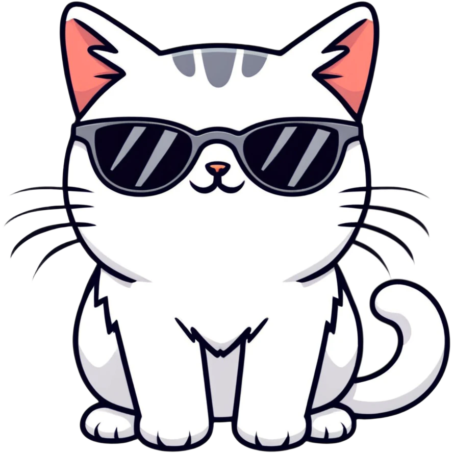 Cat with sunglasses emoji