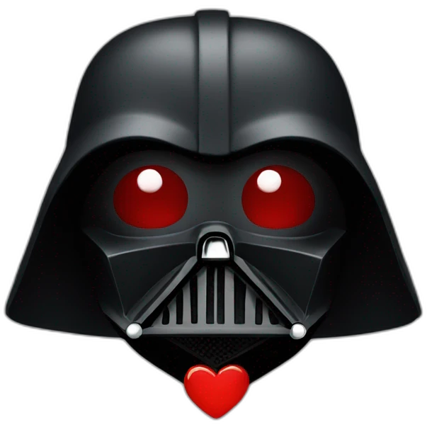 Dark vador with heart emoji