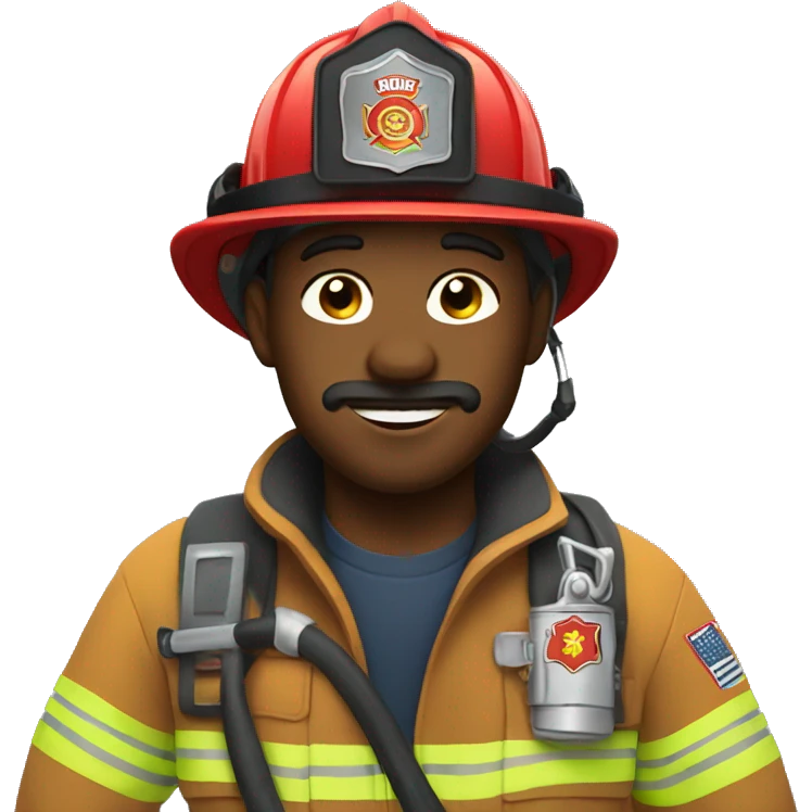 firefighter on their phone emoji