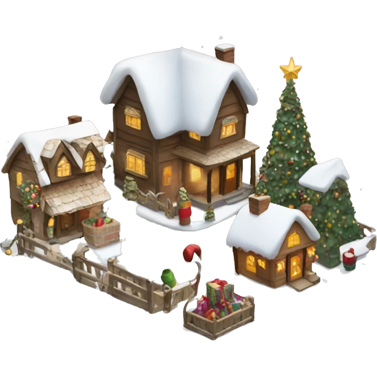 Christmas village emoji