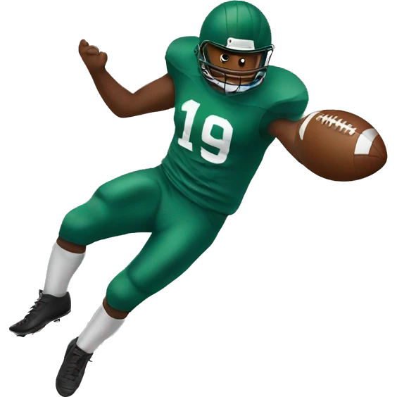 football held up by kicking  emoji