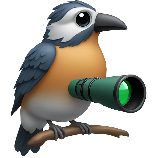 Bird with binoculars emoji