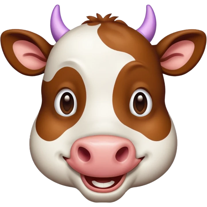 Cow winking emoji
