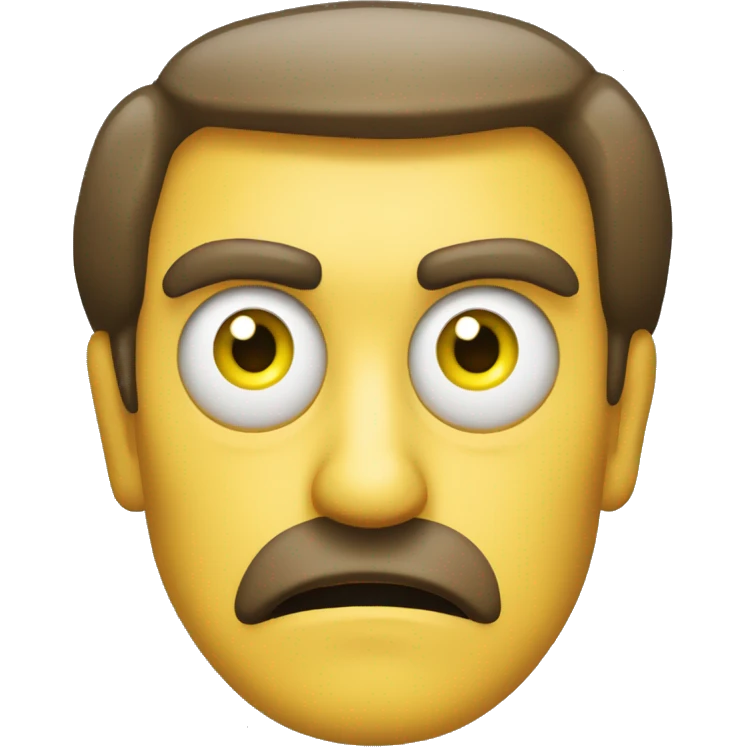 Kubrick Stare evil eyes yellow face emoji emoji