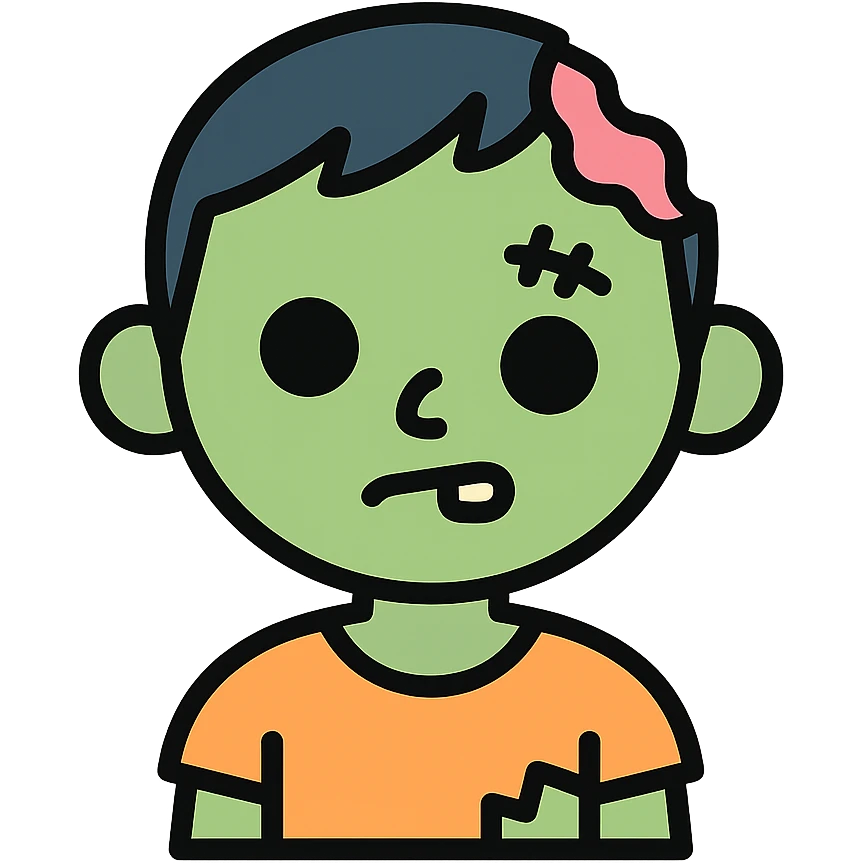 cute zombie boy icon emoji