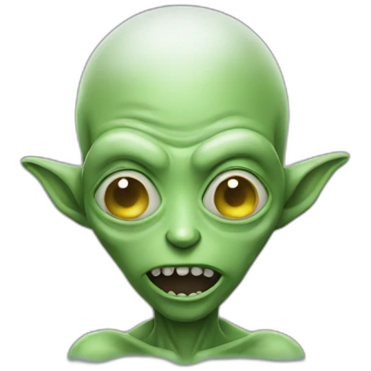 Drunk alien emoji