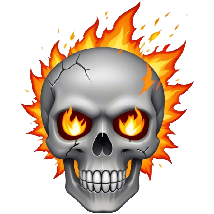 skull emoji + explosion emoji emoji