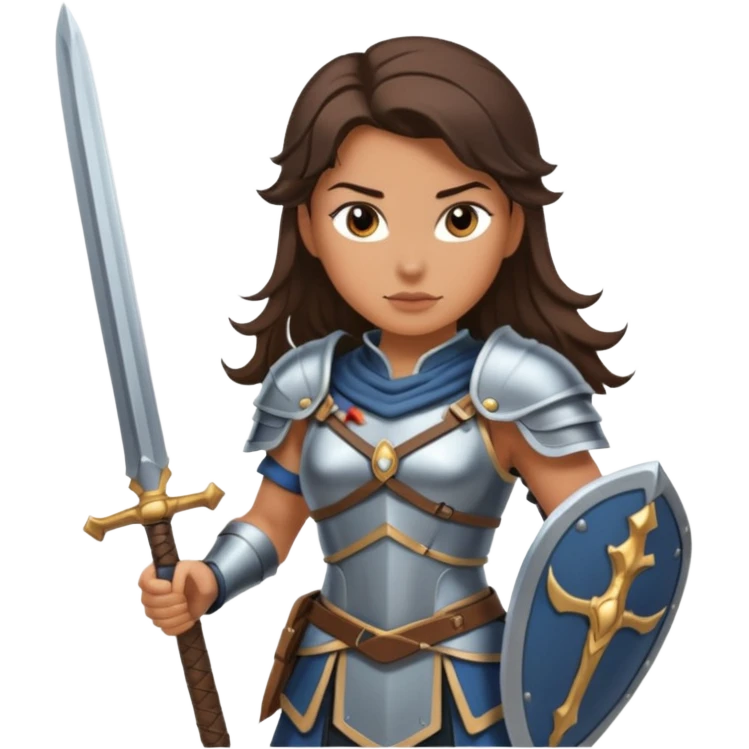 Valkyrie warrior brunetter emoji